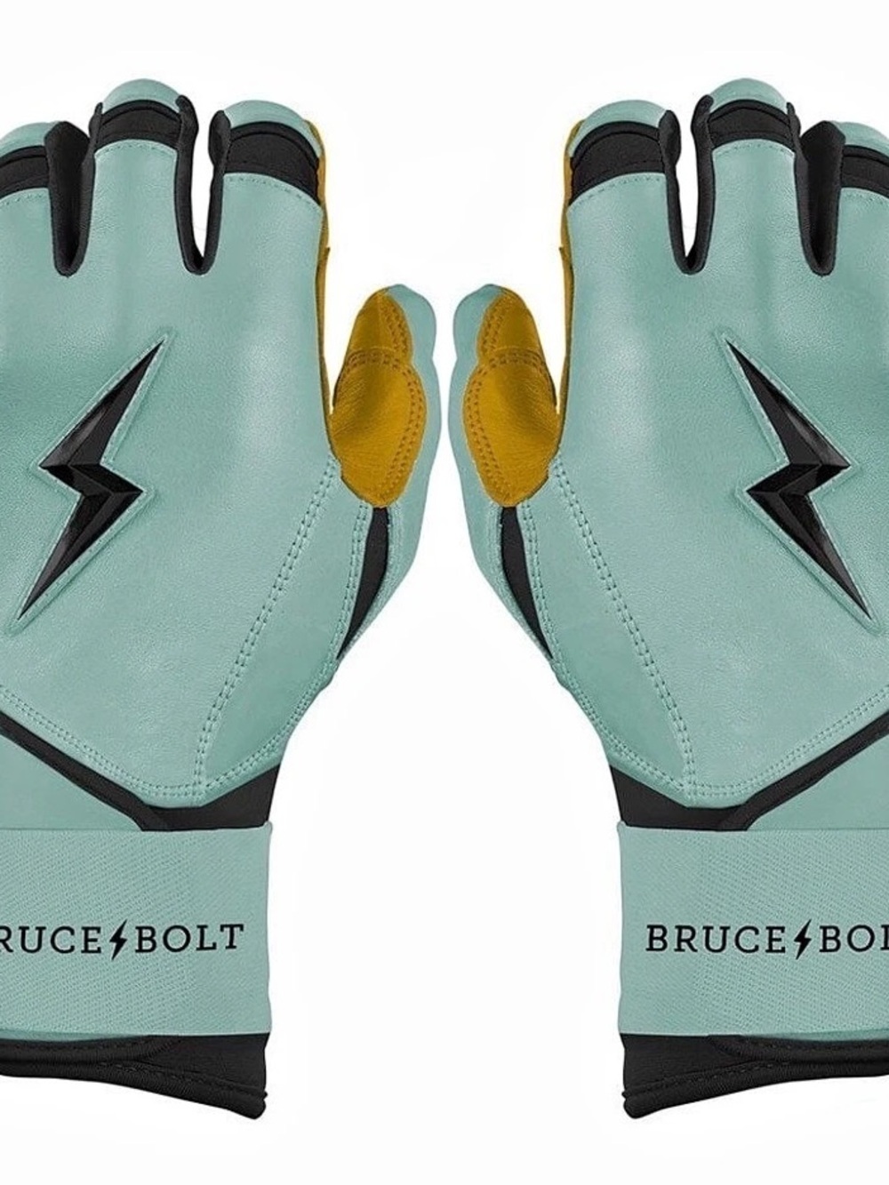 Bruce Bolt Patriot Series Premium Pro Long Cuff Leather Batting Gloves